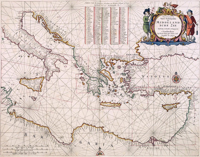 Middellandse Zee oost 1666 Pieter Goos